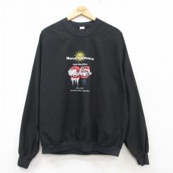 XL★古着 長袖 ジャケット メンズ 00年代 00s ハーフマラソン クルーネック USA製 黒 ブラック 25feb17 中古 アウター ジャンパー ブルゾン