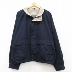 【50%OFF】XL★古着 長袖 ジャケット メンズ 90年代 90s 大きいサイズ 紺 ネイビー 25feb17 中古 アウター ジャンパー ブルゾン