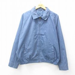 XL★古着 長袖 ジャケット スイングトップ メンズ 90年代 90s ラグラン 薄紺 ネイビー 25feb18 中古 アウター ジャンパー ブルゾン