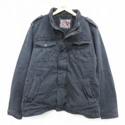 XL★古着 リーバイス Levis 長袖 ジャケット メンズ 大きいサイズ コットン 黒 ブラック 内側ボア 25feb19 中古 アウター ジャンパー ブルゾン
