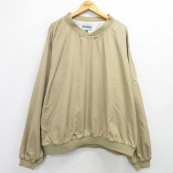 XL★古着 長袖 ジャケット メンズ H 大きいサイズ Vネック ベージュ系 カーキ 25feb19 中古 アウター ジャンパー ブルゾン