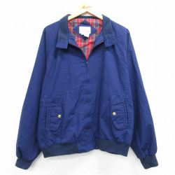 XL★古着 ザフォックスコレクション THE FOX COLLECTION 長袖 ジャケット メンズ 90年代 90s ラグラン 大きいサイズ 紺 ネイビー 25feb19 中古 アウター ジャンパー ブルゾン