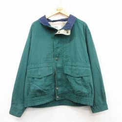 XL★古着 ロンドンフォグ 長袖 ジャケット メンズ 90年代 90s 大きいサイズ 緑 グリーン 25feb18 中古 アウター ジャンパー ブルゾン
