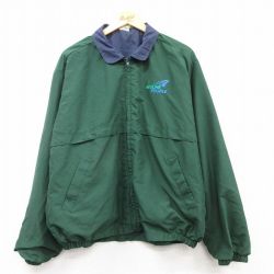XL★古着 長袖 ジャケット メンズ 90年代 90s AFSCME 大きいサイズ USA製 緑 グリーン 25feb18 中古 アウター ジャンパー ブルゾン