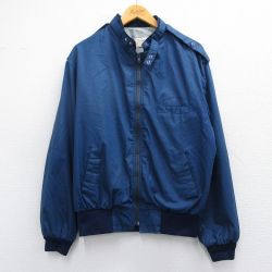 【50%OFF】L★古着 長袖 ジャケット メンズ 90年代 90s USA製 紺 ネイビー 25feb22 中古 アウター ジャンパー ブルゾン