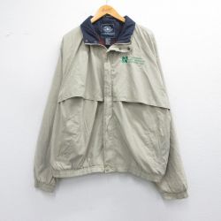 XL★古着 長袖 ジャケット メンズ 00年代 00s ニューイングランド 大きいサイズ グレー系 内側メッシュ 25feb22 中古 アウター ジャンパー ブルゾン