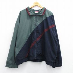 XL★古着 チャンピオン Champion 長袖 ジャケット メンズ 00年代 00s 大きいサイズ 緑他 グリーン 25feb22 中古 アウター ジャンパー ブルゾン