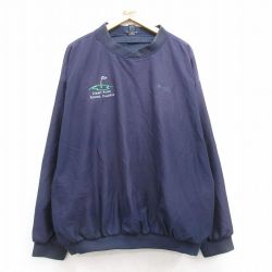 XL★古着 長袖 ジャケット メンズ FedEx ゴルフ 大きいサイズ 紺 ネイビー 25feb26 中古 アウター ジャンパー ブルゾン