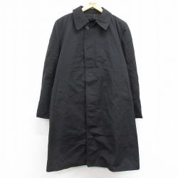 L★古着 ロンドンフォグ 長袖 ステンカラー コート メンズ 90年代 90s ロング丈 黒 ブラック 内側ファー 25feb26 中古 アウター