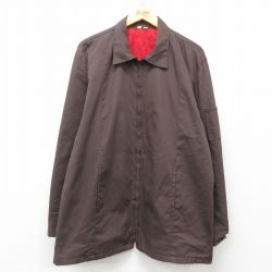 XL★古着 レッドキャップ 長袖 ワーク ジャケット メンズ 80年代 80s USA製 茶 ブラウン 内側キルティング 25feb27 中古 アウター ジャンパー ブルゾン