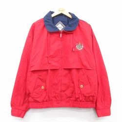 XL★古着 長袖 ジャケット メンズ 00年代 00s デトロイトゴルフクラブ 赤他 レッド 25mar06 中古 アウター ジャンパー ブルゾン