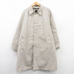 【50%OFF】XL★古着 レイクランド 長袖 ステンカラー コート メンズ 90年代 90s 大きいサイズ ロング丈 ベージュ系 カーキ 【spe】 25mar06 中古 アウター