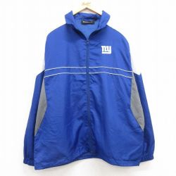 【20%OFF】XL★古着 Dunbrooke 長袖 ジャケット メンズ NFL ニューヨークジャイアンツ 大きいサイズ 紺他 ネイビー アメフト スーパーボウル 25mar18 中古 アウター ジャンパー ブルゾン