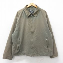 XL★古着 エディーバウアー 長袖 ジャケット スイングトップ メンズ 大きいサイズ 濃緑 グリーン 25mar26 中古 アウター ジャンパー ブルゾン