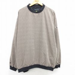 XL★古着 IZOD 長袖 ジャケット メンズ 00年代 00s Bonita Bay 大きいサイズ クルーネック 茶他 ブラウン チェック 25mar27 中古 アウター ジャンパー ブルゾン