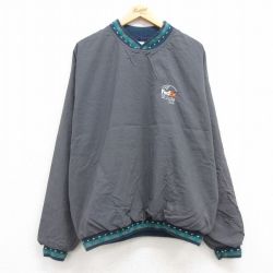 XL★古着 長袖 ジャケット メンズ 90年代 90s FedEx 大きいサイズ Vネック USA製 グレー他 25apr12 中古 アウター ジャンパー ブルゾン