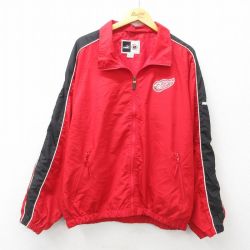 【50%OFF】XL★古着 プーマ puma 長袖 ジャケット メンズ 00年代 00s NHL デトロイトレッドウィングス ラグr何 赤他 レッド アイスホッケー 25apr12 中古 アウター ジャンパー ブルゾン