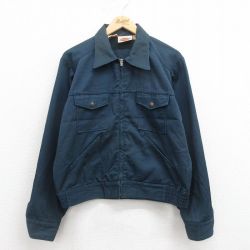 L★古着 ディッキーズ Dickies 長袖 ワーク ジャケット メンズ 90年代 90s 紺 ネイビー 25aug30 中古 アウター ジャンパー ブルゾン
