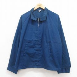 XL★古着 長袖 ジャケット スイングトップ メンズ 80年代 80s ラグラン 紺 ネイビー 25sep02 中古 アウター ジャンパー ブルゾン