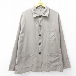 XL★古着 長袖 ジャケット メンズ 00年代 00s ベージュ カーキ 25sep19 中古 アウター ジャンパー ブルゾン