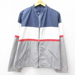 XL★古着 ジャンセン 長袖 ジャケット メンズ 90年代 90s USA製 グレー他 25sep19 中古 アウター ジャンパー ブルゾン