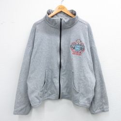 XL★古着 長袖 ジャケット メンズ 90年代 90s PHYSIQUE 大きいサイズ コットン USA製 グレー 25sep25 中古 アウター ジャンパー ブルゾン