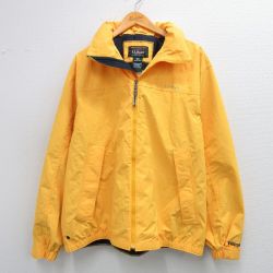 XL★古着 エルエルビーン LLBEAN 長袖 ジャケット メンズ ワンポイントロゴ 黄 イエロー 25sep25 中古 アウター ジャンパー ブルゾン