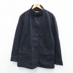 L★古着 ジェイクルー J.CREW 長袖 ジャケット メンズ ダック地 コットン 黒 ブラック 25sep25 中古 アウター ジャンパー ブルゾン