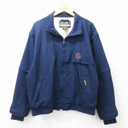 XL★古着 長袖 ジャケット メンズ 90年代 90s ウエストチェスター ゴルフ ゴアテックス 紺 ネイビー 25sep27 中古 アウター ジャンパー ブルゾン