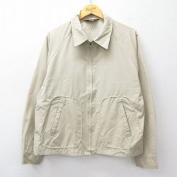 XL★古着 シアーズ 長袖 ジャケット スイングトップ メンズ 80年代 80s ラグラン ベージュ カーキ 内側メッシュ 25sep29 中古 アウター ジャンパー ブルゾン