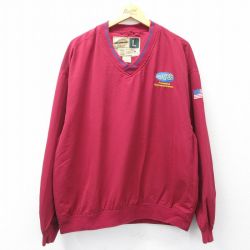 XL★古着 Wear Guard 長袖 ジャケット メンズ 00年代 00s PEC 大きいサイズ Vネック エンジ他 25sep29 中古 アウター ジャンパー ブルゾン