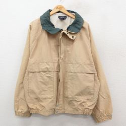 XL★古着 ノーティカ NAUTICA 長袖 ブランド ジャケット メンズ 90年代 90s ラグラン 大きいサイズ ベージュ系他 カーキ 内側メッシュ 25sep30 中古 アウター ジャンパー ブルゾン