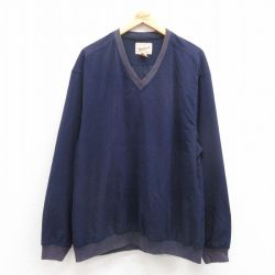 XL★古着 ウールリッチ WOOLRICH 長袖 ジャケット メンズ 00年代 00s Vネック 紺 ネイビー 25oct02 中古 アウター ジャンパー ブルゾン