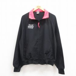 XL★古着 スイングスター 長袖 ジャケット メンズ 90年代 90s モータースポーツ ラグラン USA製 黒 ブラック 25oct02 中古 アウター ジャンパー ブルゾン