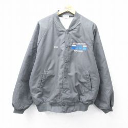 XL★古着 長袖 ジャケット メンズ 90年代 90s AUTOMOTIVE ラグラン 大きいサイズ USA製 グレー 内側キルティング 25oct03 中古 アウター ジャンパー ブルゾン