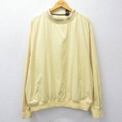 XL★古着 グレッグノーマン 長袖 ジャケット メンズ 00年代 00s 大きいサイズ クルーネック 黄 イエロー 25oct03 中古 アウター ジャンパー ブルゾン