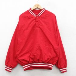 XL★古着 ホロウェイ 長袖 ジャケット メンズ 90年代 90s 大きいサイズ USA製 赤他 レッド 25oct10 中古 アウター ジャンパー ブルゾン