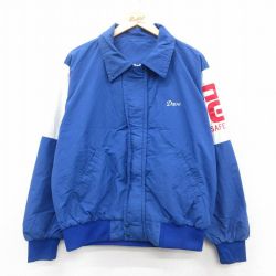 XL★古着 長袖 ジャケット メンズ 80年代 80s PGT タロン 青他 ブルー 25oct10 中古 アウター ジャンパー ブルゾン