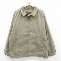 XL★古着 ティンバーランド 長袖 ジャケット スイングトップ メンズ 00年代 00s ワンポイントロゴ 大きいサイズ ベージュ カーキ 25oct15 中古 アウター ジャンパー ブルゾン