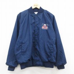 XL★古着 長袖 ジャケット メンズ 90年代 90s AUTO PARTS ラグラン USA製 紺 ネイビー 25oct20 中古 アウター ジャンパー ブルゾン