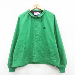 スイングスター 80s ラグランジャケット ワンポイントロゴ グリーン XL | 古着