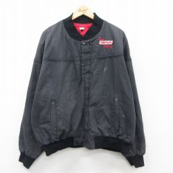 XL★古着 長袖 ダービー ジャケット メンズ 80年代 80s シンプソン レーシング 大きいサイズ USA製 タロン 黒 ブラック 【spe】 25oct21 中古 アウター ジャンパー ブルゾン