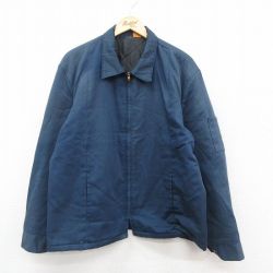 XL★古着 ビッグベン BIG BEN ラングラー Wrangler 長袖 ワーク ジャケット メンズ 80年代 80s 大きいサイズ USA製 タロン 紺 ネイビー 内側キルティング 25oct21 中古 アウター ジャンパー ブルゾン