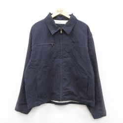 XL★古着 ティンバーランド 長袖 ジャケット メンズ 00年代 00s ワンポイントロゴ 大きいサイズ コットン 紺 ネイビー 25oct22 中古 アウター ジャンパー ブルゾン