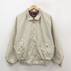 XL★古着 長袖 ジャケット スイングトップ メンズ 90年代 90s ラグラン USA製 薄ベージュ カーキ 25oct24 中古 アウター ジャンパー ブルゾン