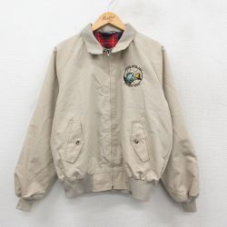 XL★古着 長袖 ジャケット スイングトップ メンズ 80年代 80s 電車 ラグラン USA製 ベージュ カーキ 25oct25 中古 アウター ジャンパー ブルゾン