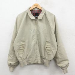 XL★古着 長袖 ジャケット スイングトップ メンズ 90年代 90s ラグラン 大きいサイズ USA製 ベージュ カーキ 25oct25 中古 アウター ジャンパー ブルゾン
