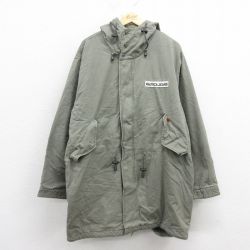 XL★古着 ノーティカ NAUTICA 長袖 ブランド ジャケット パーカー メンズ コットン 大きいサイズ ロング丈 薄緑 グリーン 内側キルティング 25oct25 中古 アウター ジャンパー ブルゾン