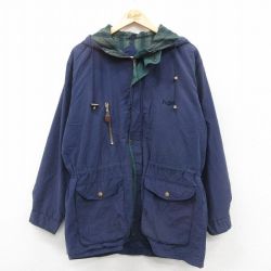 XL★古着 長袖 ジャケット パーカー メンズ 00年代 00s 紺 ネイビー 25nov05 中古 アウター ジャンパー ブルゾン