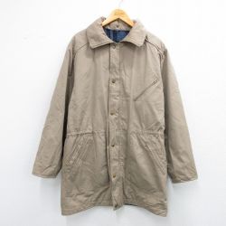 XL★古着 ロンドンフォグ 長袖 コート メンズ ロング丈 ベージュ 内側ウール 25nov15